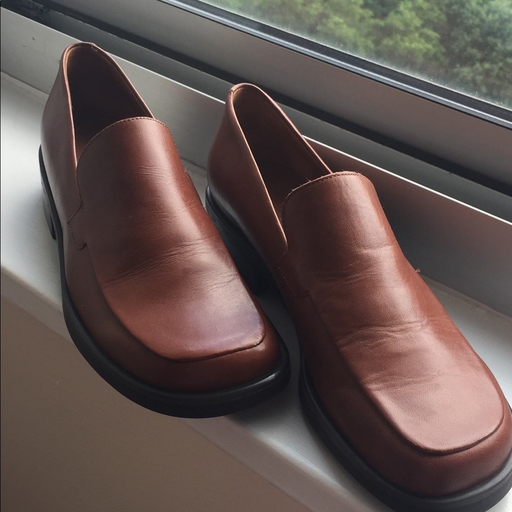 Brown loafers